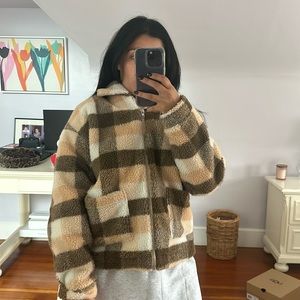 Plaid Sherpa Jacket